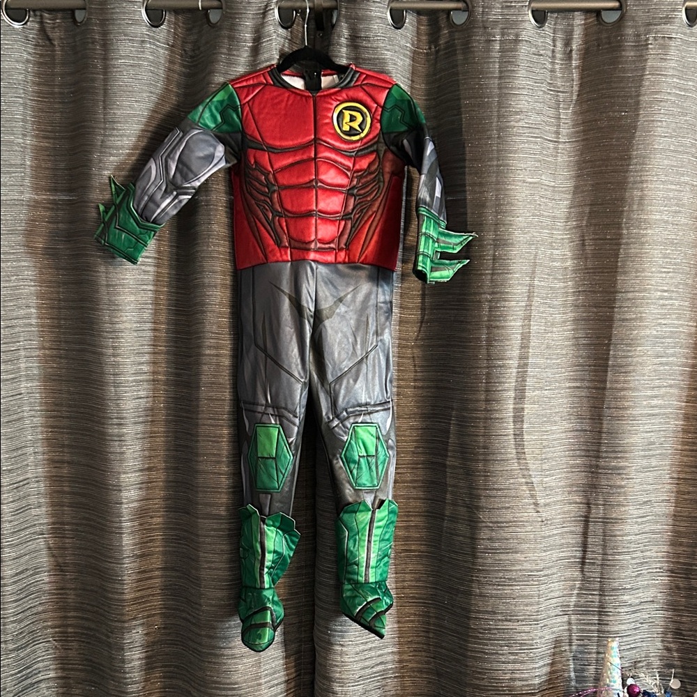 Kids Superhero Costume - Red and Green